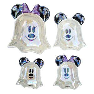 NWT Halloween 2024 Disney Mickey & Minnie Mouse Ceramic Measuring Cups